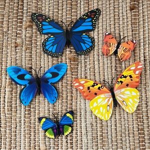 🩵💙🦋Butterfly magnets set of 5 yellow blue butterflies demon slayer inspired
